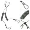 LIOOBO 2pcs Bass Boat Accessories Fishing Lanyard Carabiner Spiral Stretchy Ropes for Outdoor Activities view 3
