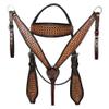 Comfytack Western Horse Barrel Racing American Leather Saddle Floral Carved & Tack Set Dark Brown view 3