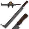 United Cutlery Lord of the Rings Uruk-Hai Scimitar Sword | Officially Licensed LOTR Replica | High Carbon Steel Construction | Leather-Wrapped Wooden Grip | Film-Accurate Design & Size | Length 34" view 1