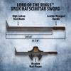 United Cutlery Lord of the Rings Uruk-Hai Scimitar Sword | Officially Licensed LOTR Replica | High Carbon Steel Construction | Leather-Wrapped Wooden Grip | Film-Accurate Design & Size | Length 34" view 2
