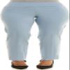 Zac & Rachel Women's Millennium Fabric - Slim Leg Pull-On Pant, Chambray, 20W view 1