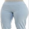Zac & Rachel Women's Millennium Fabric - Slim Leg Pull-On Pant, Chambray, 20W view 2