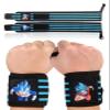 CROWN Anime Wrist Wraps Lifting Straps 24" for Men and Women - 1 Pair Each, Gym Accessories Support Weightlifting, Powerlifting, Strength Training, and Improve Workout, Blue DZB view 1