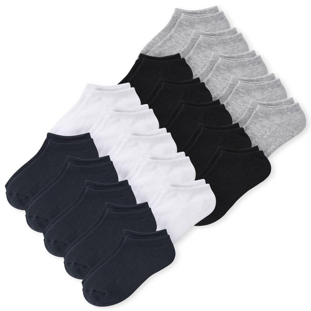 The Children's Place,Unisex Kids,Variety Ankle Socks,Black/White/Grey/Navy 20-Pack,Medium,