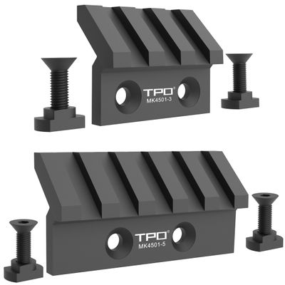 TPO 45 Degree Offset Light/Optic Picatinny Rail Mount fit for Mlock, (3 Slot+5 Slot)