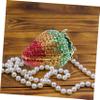 LIFKOME Cute Strawberry Jewelry Storage Box Alloy Jewelry Box Rhinestones Home Adornment for Girls view 3