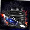 LIOOBO 4 Combination Cable Lock for Bike Heavy Duty Combination Bike Lock Led Light Black Safe view 4