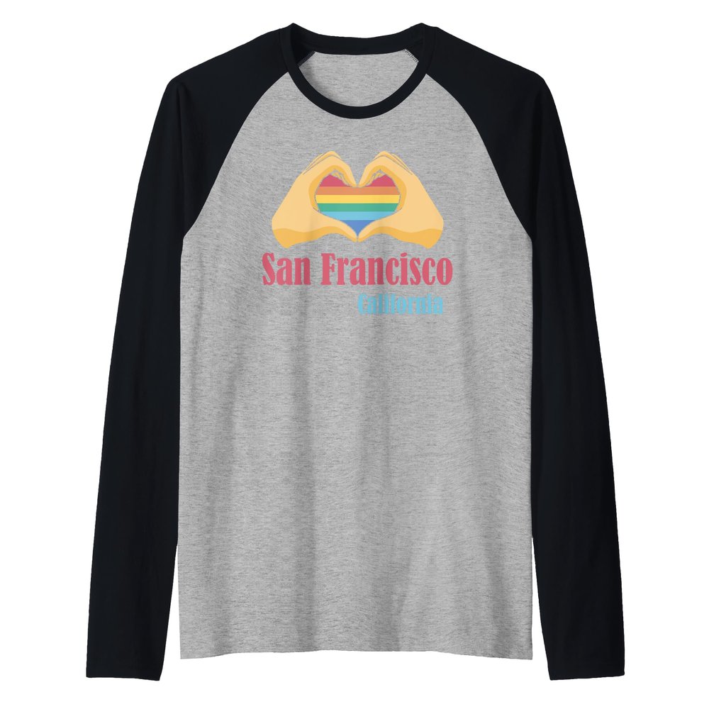 Retro San Francisco California Raglan Baseball Tee