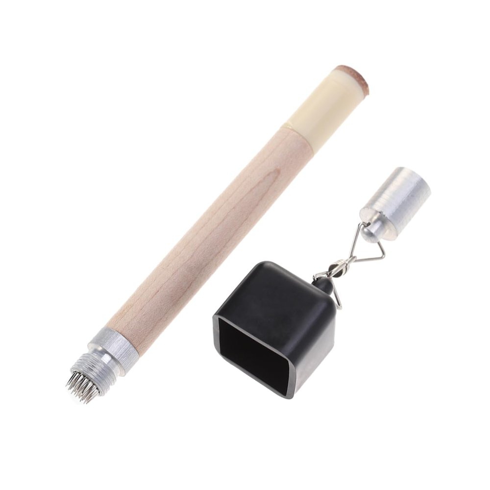 LIOOBO Billiard Chalk Holder Pricker Cue Tip Convenient Pool Tool for Home and Commercial Use Prevents Messy Hands Portable for