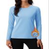 MAGCOMSEN Thermal Womens Long Sleeve Shirt Fleece Lined Hiking Tops Moisture Wicking Athletic Shirt Soft Warm Blue view 1