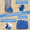 Tangkula 6.6x6.6 Ft Beach Cabana, Portable Beach Canopy with Detachable Sidewall, 5 Sandbags, 2 Cup Holders, Sand Anchor, UPF 50+ Sun-Protection Outdoor Beach Umbrella Shelter with Carrying Bag view 3