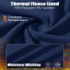 MAGCOMSEN Ladies Shirts Long Sleeve Workout Thermal Tops Moisture Wicking Fleece Undershirt Pullover Running Navy view 4