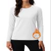 MAGCOMSEN Women's Fleece Tops Long Sleeve Thermal Pullover Undershirt Moisture Wick Running Hiking Shirts Warm White view 1