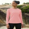MAGCOMSEN Long Sleeve Running Tops for Women Winter Fleece Lined Pullover Under Shirts for Cold Weather Workout Pink view 3