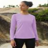 MAGCOMSEN Womens Undershirts Fleece Tops Long Sleeve Workout Shirts Athletic Hiking Thermal Base Layer Warm Purple view 3
