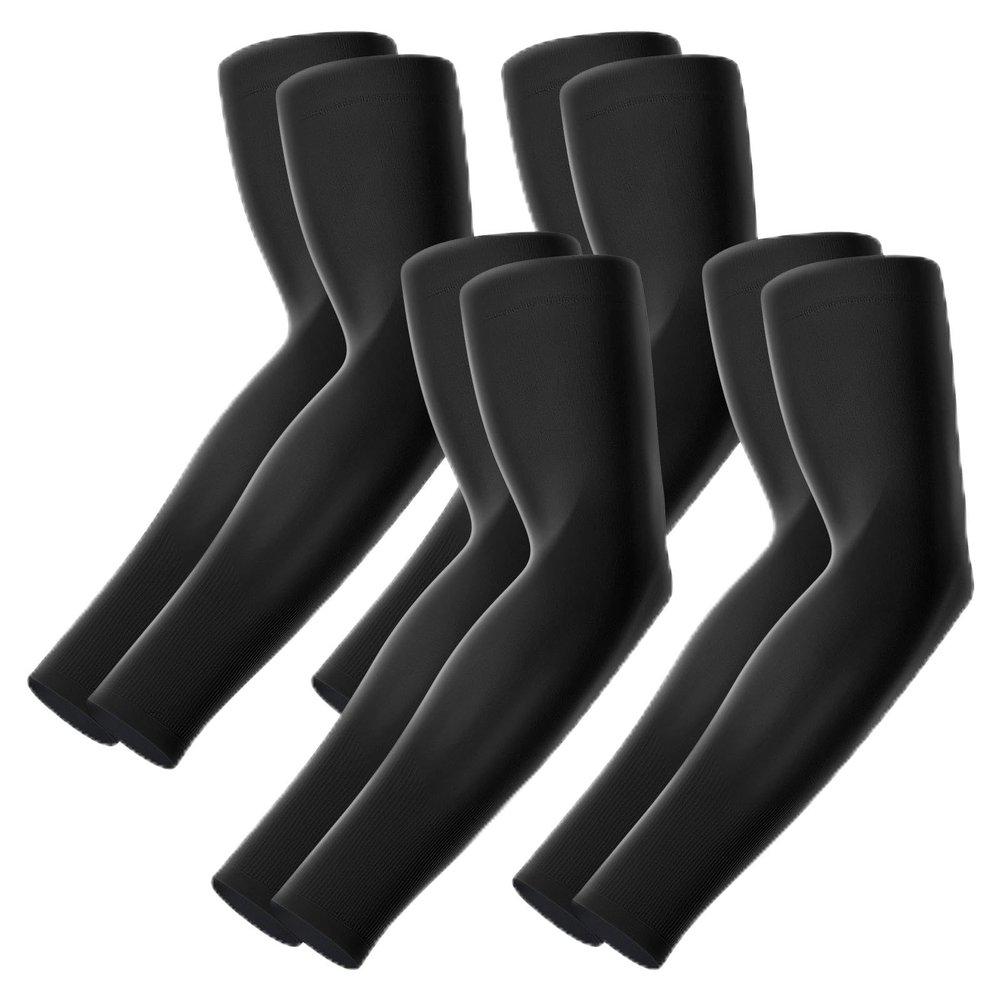 Finvizo Arm Sleeves for Men Women: 4 Pairs UV Sun Protection Sleeves to Cover Arms Cooling Sports Compression Arm Sleeve Youth for Basketball Football Volleyball