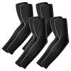 Finvizo Arm Sleeves for Men Women: 4 Pairs UV Sun Protection Sleeves to Cover Arms Cooling Sports Compression Arm Sleeve Youth for Basketball Football Volleyball view 1