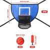 lasuroa Trampoline Basketball Hoop Set, Trampoline Basketball Hoop Attachment Waterproof Basketball Goal for Trampoline Soft Basketball Game Accessories for All Ages Basketball Lovers(Blue) view 2