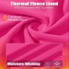 MAGCOMSEN Women's Shirts Long Sleeve Fleece Thermal Shirt Crewneck Winter Tops Workout Running Warm Under Shirt Rose view 4