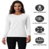 MAGCOMSEN Women's Fleece Tops Long Sleeve Thermal Pullover Undershirt Moisture Wick Running Hiking Shirts Warm White view 2