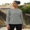 MAGCOMSEN Womens Thermal Underwear Shirt Fleece Lined Crewneck Long Sleeve Tops Warm Shirts for Cold Weather Grey view 3