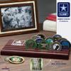 DECOMIL Challenge Coin Display Stand, Military Coin Holder Display, Solid Wood, 30 Challenge Coin Holder, Gift for Veterans, Coin Rack Display Military Emblems, Coin Tray (ARMY) view 3