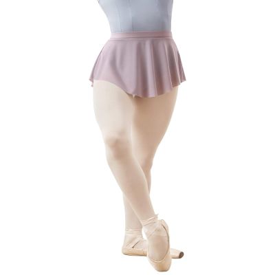 Adult Soft Mesh Side Split Short Dance Skirt Grey Purple