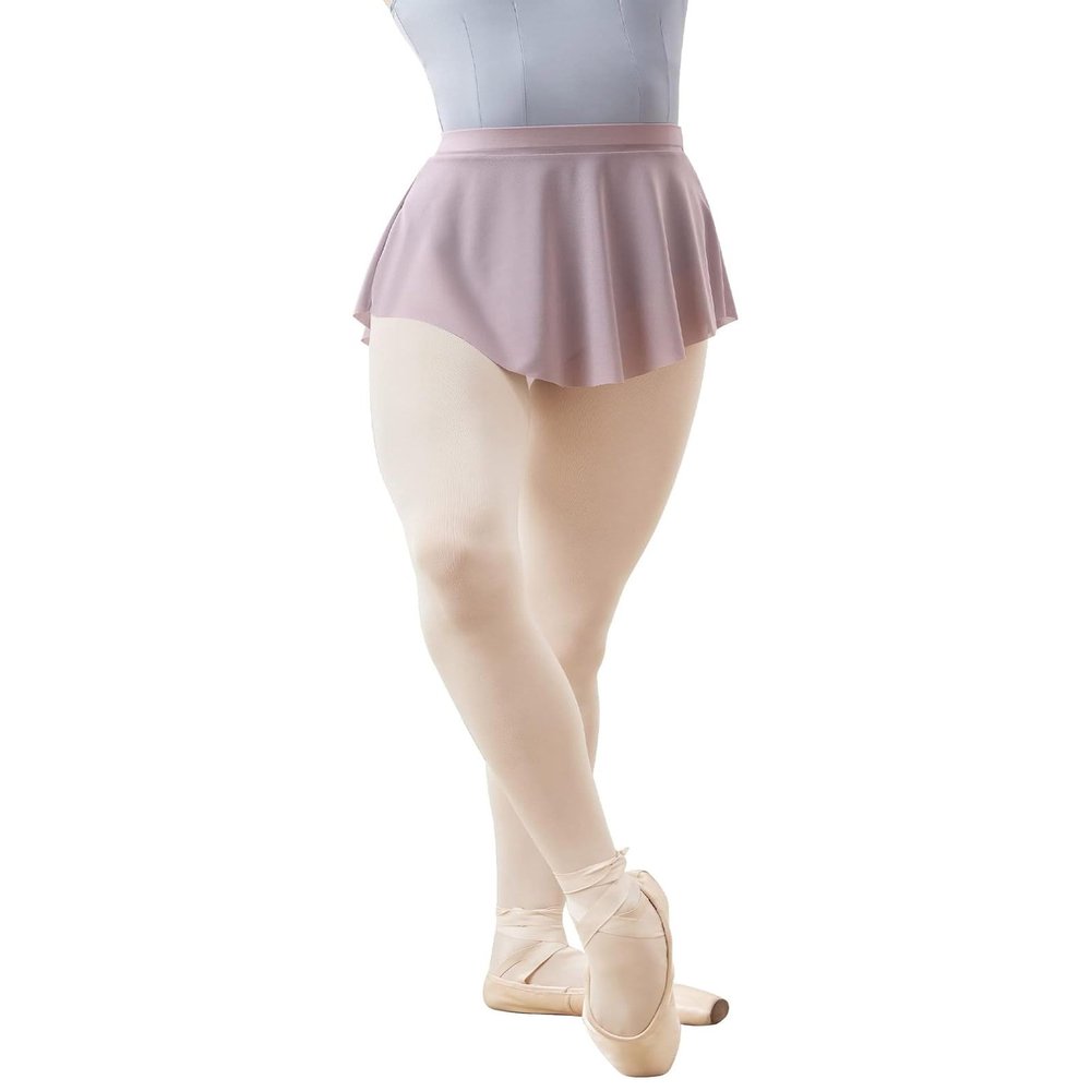 Adult Soft Mesh Side Split Short Dance Skirt Grey Purple