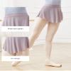 Adult Soft Mesh Side Split Short Dance Skirt Grey Purple view 4