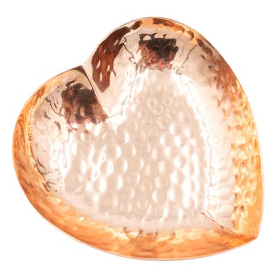 Copper Heart Shape Dish - Hand Hammered Pure Copper Dish - Heart Shaped Bowl for Mothers Day, Wedding, Anniversary, Valentines Day