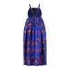 16Y Strap Outfits Kids Girls Ankara Dresses Traditional Dashiki Dress Princess Backless Sleeveless (Blue #2, 1-2 Years) view 4