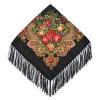 Women Floral Printed Scarf Fringed Square Scarves Handkerchief Head Wraps Travel Shawl (Color : Army Green) view 2