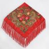 Women Floral Printed Scarf Fringed Square Scarves Handkerchief Head Wraps Travel Shawl (Color : Army Green) view 3