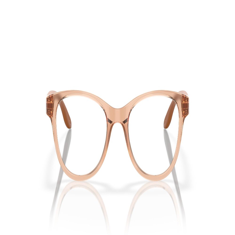 Oakley Youth OY8022 Humbly Prescription Eyewear Frames, Polished Transparent Sepia/Demo Lens, 46 mm