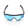 100% Slendale Sunglasses - Matte Black; HiPER Blue Multilayer Mirror view 4