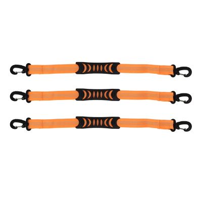CDQL 3Pcs Snowboard Boot Carrier Strap,Roller Skate Leash,Nylon Ski Boots Carrier Strap,Snowboard Boot Carrier Strap for Carrying Skate Shoes Winter Sports Activities (Orange)