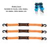 CDQL 3Pcs Snowboard Boot Carrier Strap,Roller Skate Leash,Nylon Ski Boots Carrier Strap,Snowboard Boot Carrier Strap for Carrying Skate Shoes Winter Sports Activities (Orange) view 4
