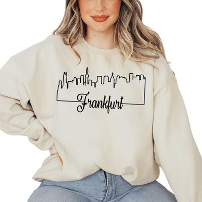 HQR Express Frankfurt Skyline Sweatshirt and Hoodie, S5142 Multicolor