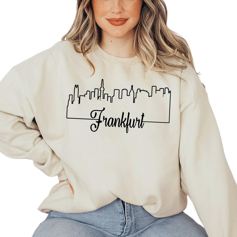 HQR Express Frankfurt Skyline Sweatshirt and Hoodie, S5142 Multicolor