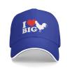 NineFit Basics I Love Heart Cock Hat for Men Women Adjustable Baseball Cap Blue Trucker Hat Outdoors view 2