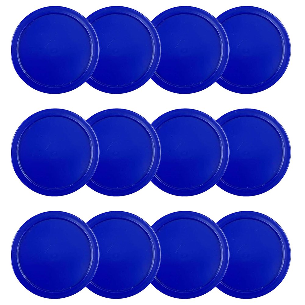 Kasteco 12 Pack 2.5 Inch Air Hockey Pucks for Small Size Table (Blue, 64x4 mm)
