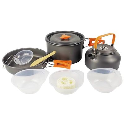 LJYYR 2024 Camping Pots and Pans Setcamping Pots and Pans Set Experience The Ultimate Camping Cookware Set with Our Multi-Colored Portable Kettle Cover Pot - Perfect for Outdoor Cooking Adventures (C