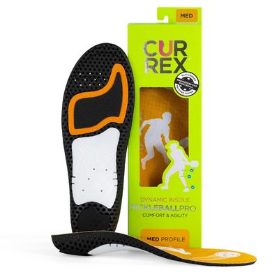 CURREX PICKLEBALLPRO Insoles for Pickleball Shoes Arch Support Inserts w/Super Grip Surface & Premium Heel Cushioning, Helps Improve Foot Stability for Men & Women Medium Arch, Large