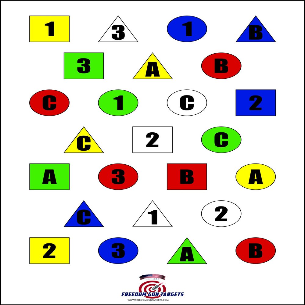 12x18 Shapes Combo Training Target (100)