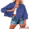 Dawery Jackets for Women Hooded Denim Jacket Women Vintage Jean Coats Casual Long Sleeve Top Clothes Women Streetwear Blue XL view 1