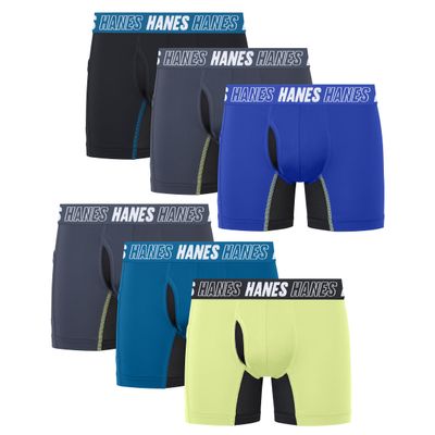 Hanes Boy's Moves Boxer Brief Underwear, Anti-Chafe Boxer Briefs for Boys, 6-Pack