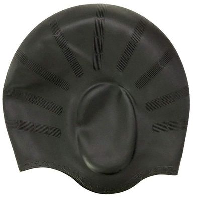 Latest Designed Long Hair Silicone Swim Cap, Keeps Hair Clean with Ear Protector,Waterproof Silicone Swimming Cap for Adult Woman and Men