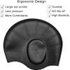 Latest Designed Long Hair Silicone Swim Cap, Keeps Hair Clean with Ear Protector,Waterproof Silicone Swimming Cap for Adult Woman and Men view 3