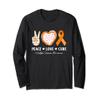 Peace Love Cure Multiple Sclerosis Awareness For Women Men Long Sleeve T-Shirt view 1