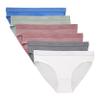 Hanes Girls' Originals SuperSoft Bikini Underwear, Modal Rib Bikini Panties for Girls, 5-Pack view 1